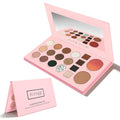 LUXAZA PRO 5-in-1 Eyeshadow Palette with Blush & Highlighter - 18 Shades