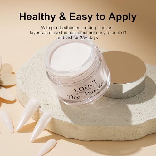 Milk White Nail Dipping Powder - Fast Drying No UV Lamp Required, 1 oz