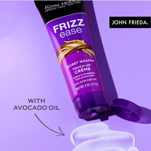 John Frieda Frizz Ease Secret Weapon Touch-Up Cr?me, Smoothing Cream for Flyaways, Frizz-Free & Split Ends, Infused with Avocado Oil to Seal in Moisture and Eliminate Flyaways, 4 Oz, Pack of 2