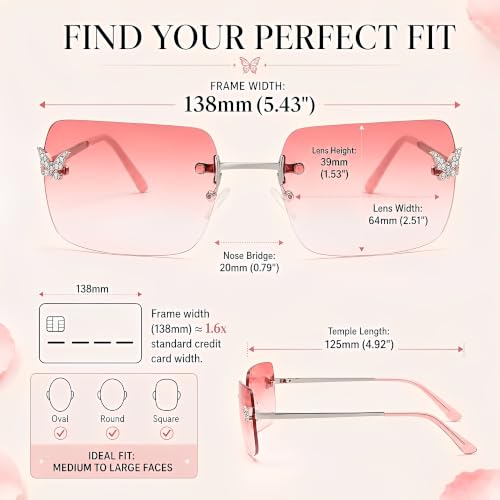 Trendy Rimless Y2K Sunglasses for Women - 2000s Fashion Shades