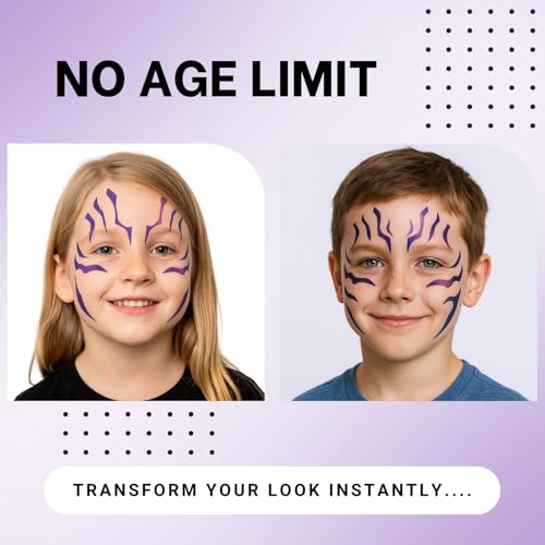 Purple Ombre Waterproof Temporary Tattoos | Cosplay & Party