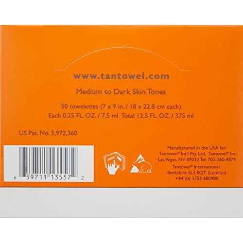 Tan Towel Half Body Plus Self-Tan Towelettes 50 Pack