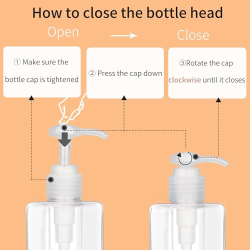 150ml Pump Bottles, 2-Pack Refillable Lotion Dispenser