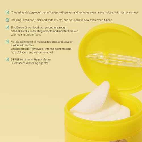 Ariul The Perfect Cleansing Oil Pads EX ? Purifying Cleansing & Hydrating, Quick Makeup Removal, Dual-Sided Vegan Fabric, Large Size, 60 Counts, 175ml / 5.92 fl. oz