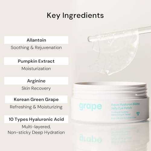 THANKYOU FARMER Grape Aqua Hyaluron Biome Jelly Eye Patch - 60 Patches