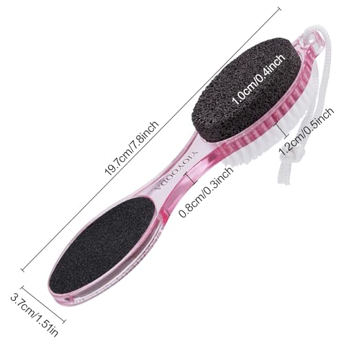 4-in-1 Foot Scrubber and Callus Remover – Pumice Stone, Brush & Rasp