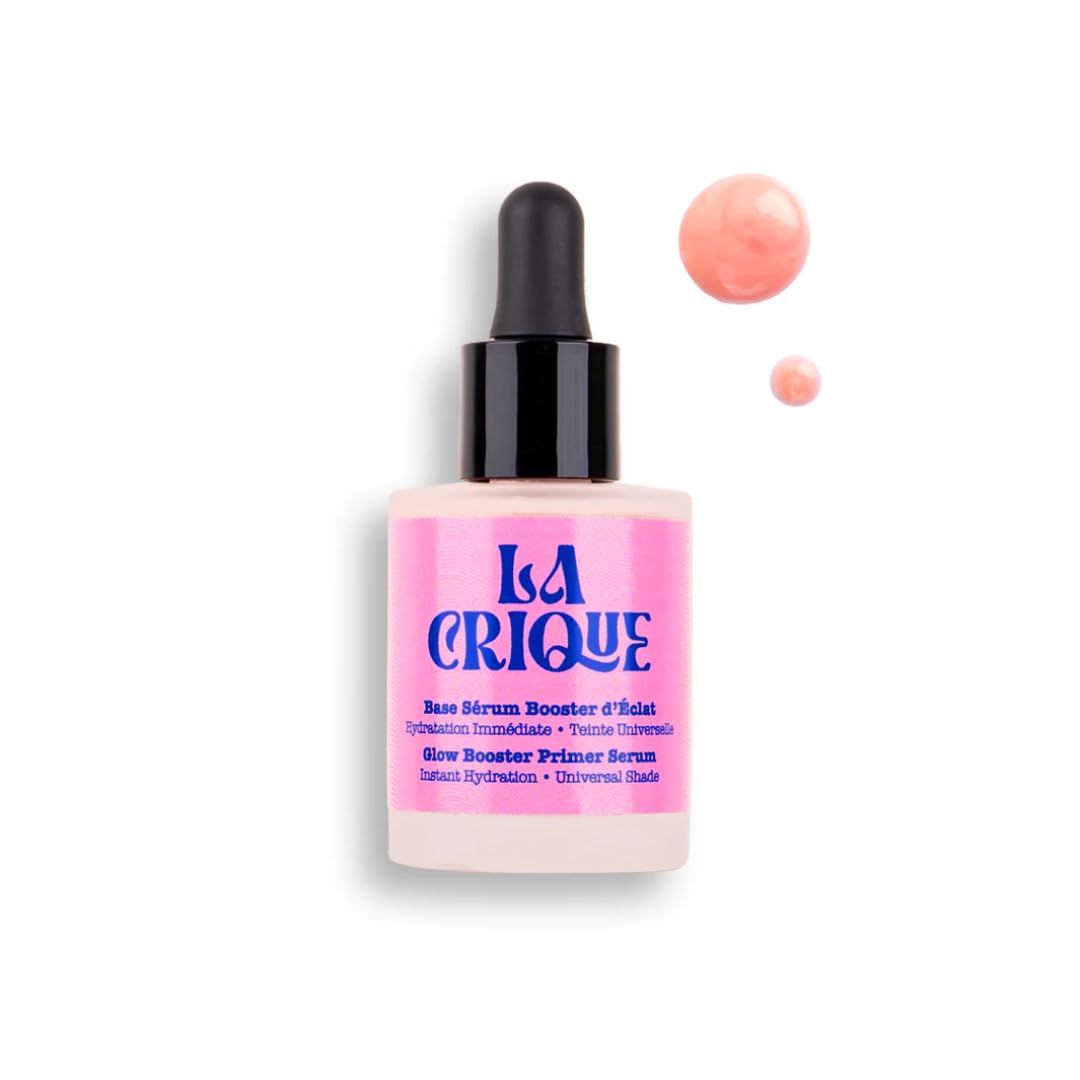 La Crique - Glow Primer Serum - Hydrating Primer for Glowy Skin - Hyaluronic Acid + Prickly Pear Extract - Makeup and Skincare - All Skin Types - 98% Natural Ingredients - Vegan - 1.01 Fl Oz