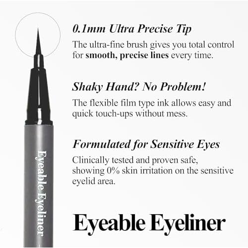 BL Lashes Liquid Eyeliner ? 24Hr Long Lasting, Smudge Proof & Fade Resistant, Ultra Precision Brush Tip, Easy Removal Formula, Safe for Lash Extensions & Lift (Black, 0.5ml)