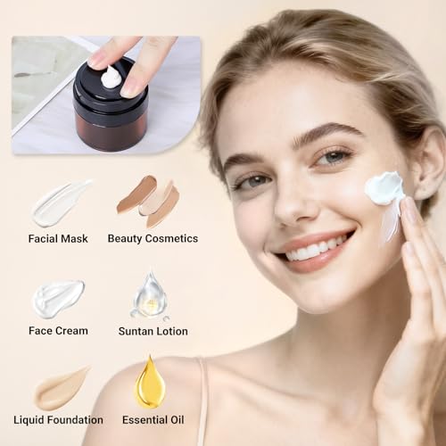 Segbeauty Mini Airless Pump Jars - 3pcs 15ml Refillable Containers