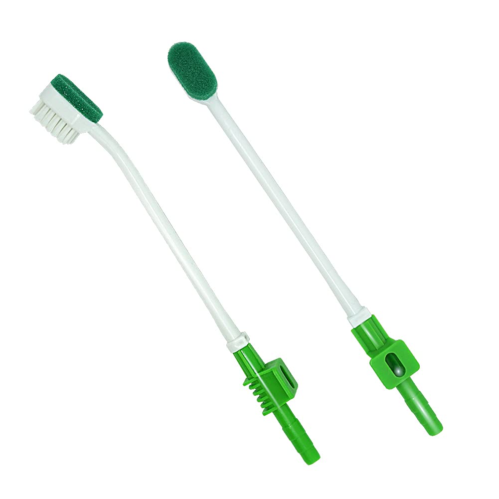 MUNKCARE Disposable Suction Swab Toothbrush Head of Green (pack of 20)