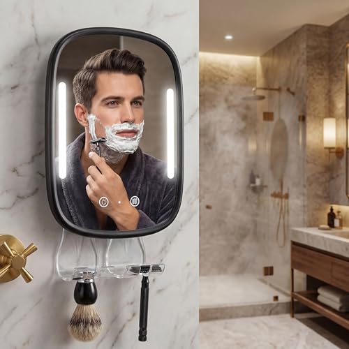 Showvigor Fogless Shower Mirror with LED Light & Heating