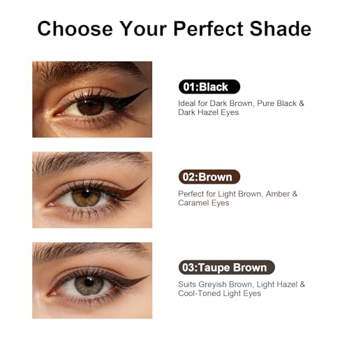 Ultra Thin Liquid Eyeliner Felt Tip 0.01mm Waterproof Black 2pcs