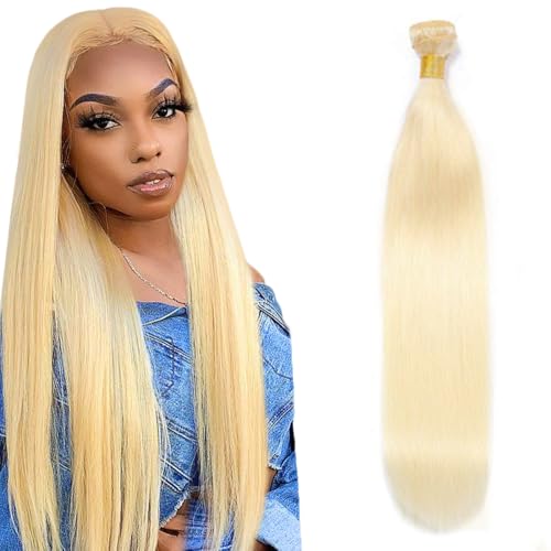32-Inch AuokMar 613 Blonde Straight Human Hair Bundles - 50g