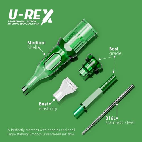 U-REX Tattoo Cartridge Needles #08 1RL Round Liner 20pc
