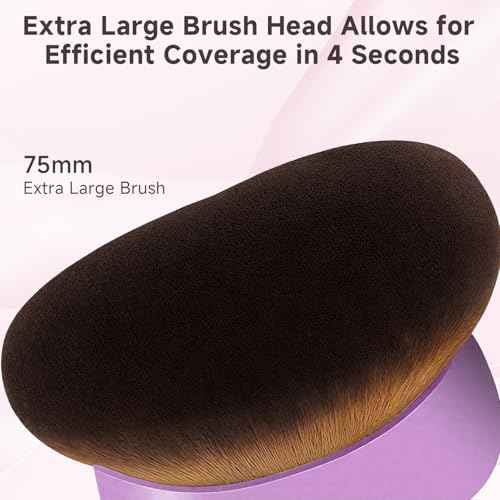 Blend & Blur Extra Large Body Makeup Brush for Self Tanner,Leg Makeup & Bronzer Self Tan Applicator, Powder, Foundation, Blusher, Bronzer£¬Massager for Face Gift box (Purple)