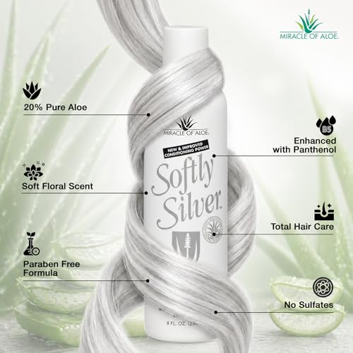 Softly Silver Purple Shampoo for Gray Hair with Aloe Vera