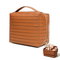 3D Striped Makeup Bag Large Capacity Cosmetic Organizer