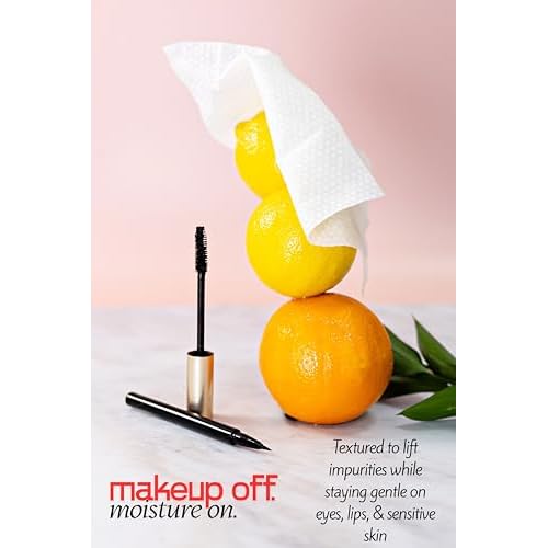 Fresh One Makeup Remover Wipes - Facial Cleansing | Deeply Hydrating | Brightening, Radiance-Boosting | Gently Removes Waterproof Makeup, Oil, & Eye Mascara | Face wipes for women | STRIPTTE (90 CT)