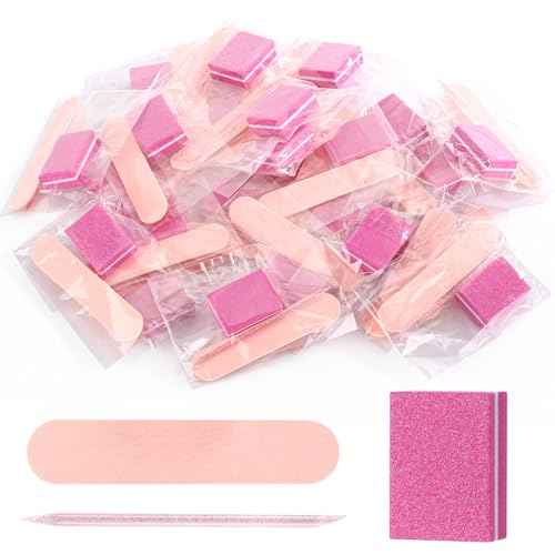 24 Sets Disposable Manicure Kit, Individually Package Nail Kit,Manicure Set with Mini Nail File,Mini Nail Buffer,Nail Stick for Salon Home