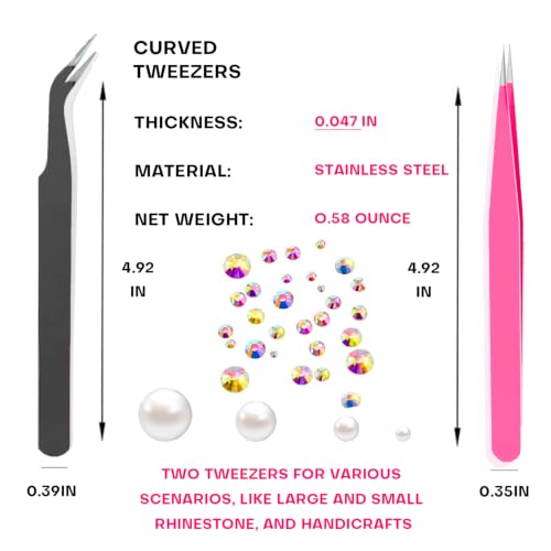 Rhinestone Picker Tool Kit - 14 Pcs Dual-Head Wax Pens & Tweezers Set