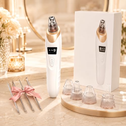 Blackhead Remover Vacuum with 3 Suction Levels & 5 Probes