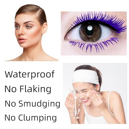 Purple Cat Eye Mascara Waterproof Lengthening Volumizing