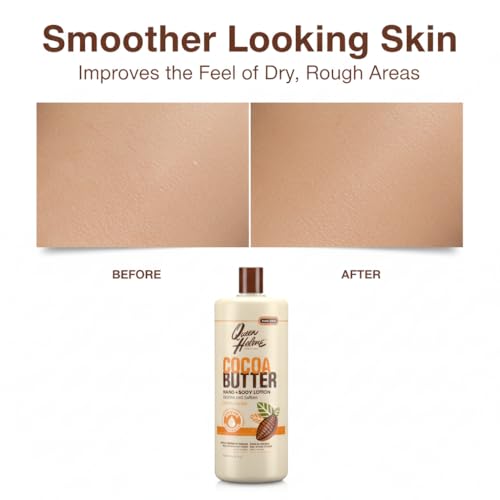 Queen Helene Cocoa Butter Hand and Body Lotion for Dry Skin | Deep Moisturizing Cocoa Butter Formula Softens and Smooths | 16 oz