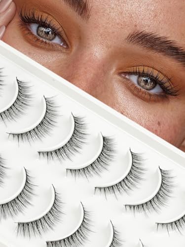 Natural False Eyelashes 10mm Wispy Lashes 10 Pairs