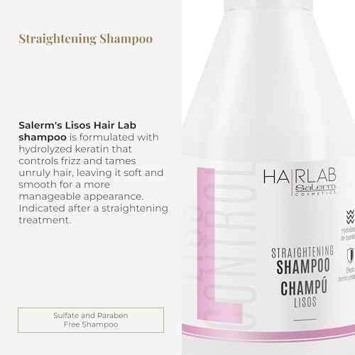 SALERM Straightening Shampoo Champu Lisos, 10.8 Ounce / 300 Milliliter