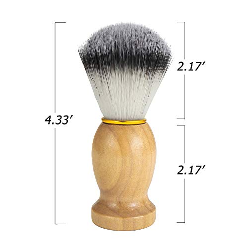 3 In 1 Shaving Brush Set Shaving Soap Bowl & Shaving Stand & Badger Hair Shaving Brush Kit Shaving Cleaning Tool for Men (Silver+soap)
