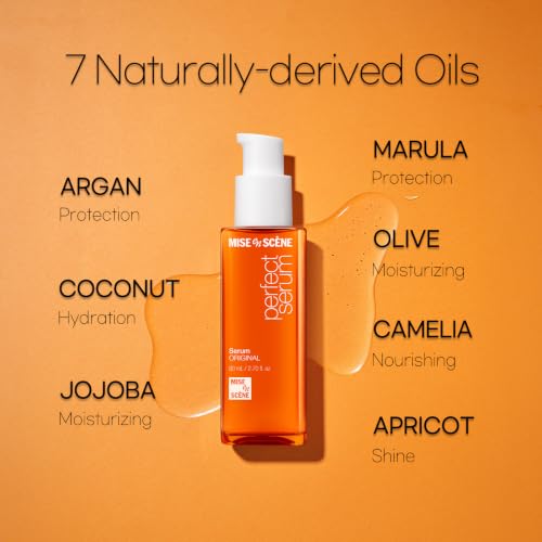 Mise En Scene Perfect Serum Hair Oil - Heat Protectant & Frizz Control, 2.7 Fl Oz