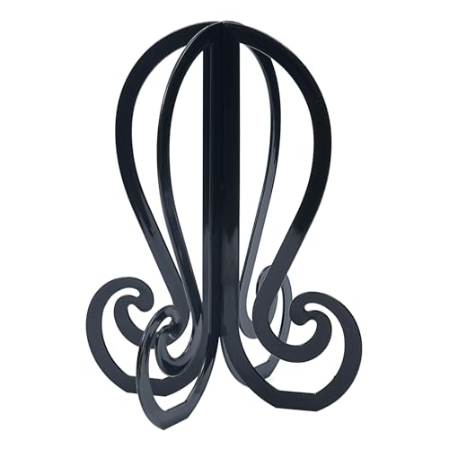 3-Piece Wig Stand Set - 11.61" Black Plastic Head Holders