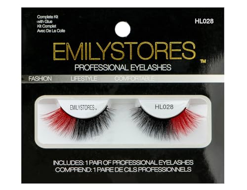 Dramatic Neon Green & Black-Red Halloween False Eyelashes