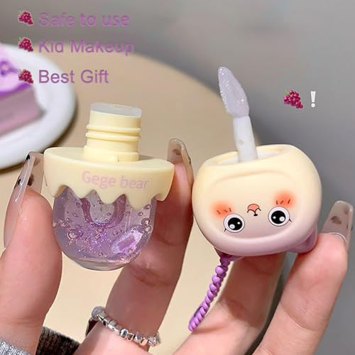 4-Piece Fruit Flavored Lip Gloss Oil Set for Girls
