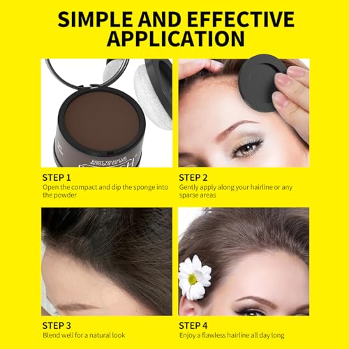 SEVICH Auburn Root Touch Up Powder 48H Waterproof Gray Cover, 0.14oz