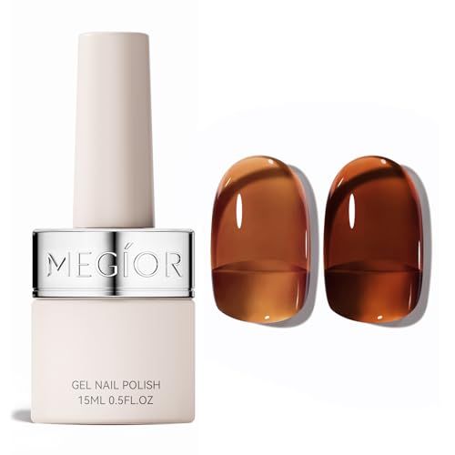 MEGIOR Jelly Gel Nail Polish - 0.5 Fl Oz Caramel Brown