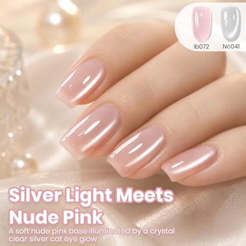 Beetles Moonlit Veil Silver Cat Eye Gel Nail Polish - 15ml Sheer Magnetic