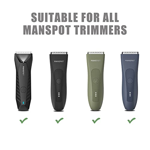 MANSPOT Black Replaceable Blade (2Pcs) Men¡¯s Manscape Trimmer, Ceramic Blade Ball Trimmer/Shaver for Men Replacement Head