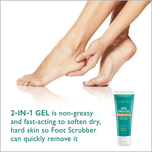 Max Strength 42% Urea Gel + Foot Scrubber + Shea Butter Cream Bundle