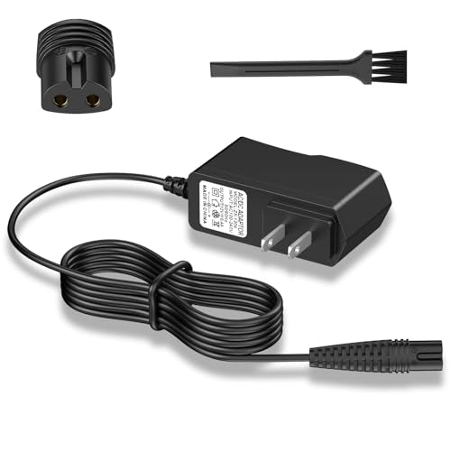 12V Charger Fit for Braun Shaver Series 1 3 5 7 9, 5FT Charging Cord for Braun 310s 340s 740s 3040s 7020s 9330s 760cc 790cc 5190cc 7085cc 7865cc 9090cc 9095cc 9290cc 9385cc 9577cc Electric Trimmer