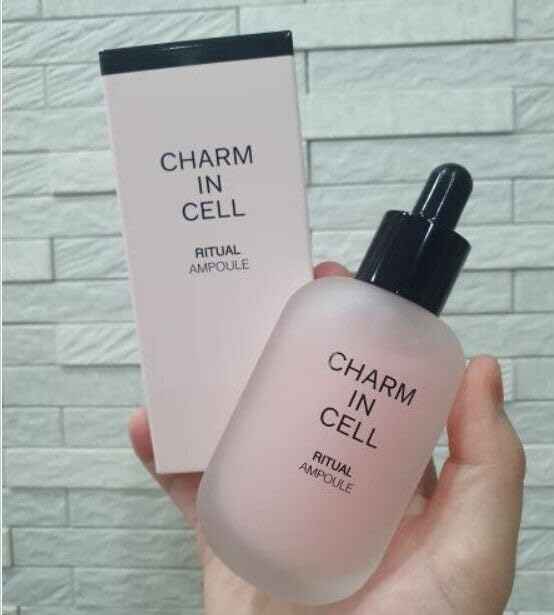 CHARMZONE Charm-in-Cell Ritual Ampoule - Water Gel Face Moisture Firming with Collagen Capsule, EFG Triple Peptide Korean anti-aging Skincare (1.69 fl.oz / 50ml)