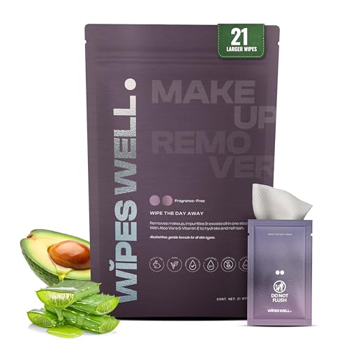 Aloe & Avocado Oil Makeup Remover Wipes, 21ct