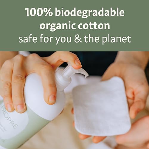 Organic Cotton Pads for Sensitive Skin - XL Biodegradable 2 Pack