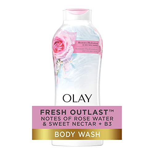 Olay Fresh Outlast Rose Water & Sweet Nectar Body Wash, 22 Fl oz, 5.732 Lb