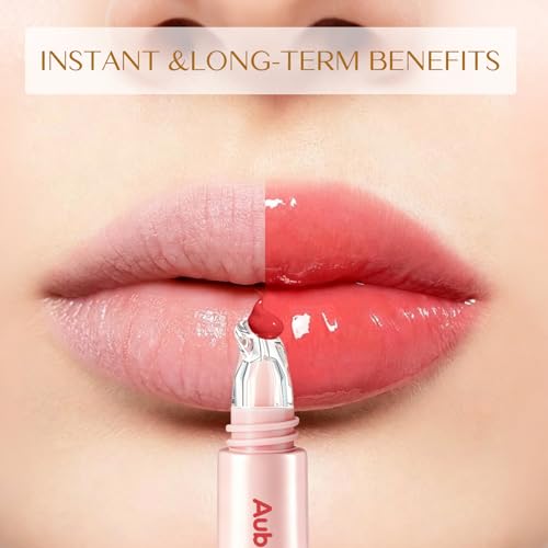 Aubelnmay Hydrating Lip Gloss Set - 4 Shades, Glass Finish Lip Jelly