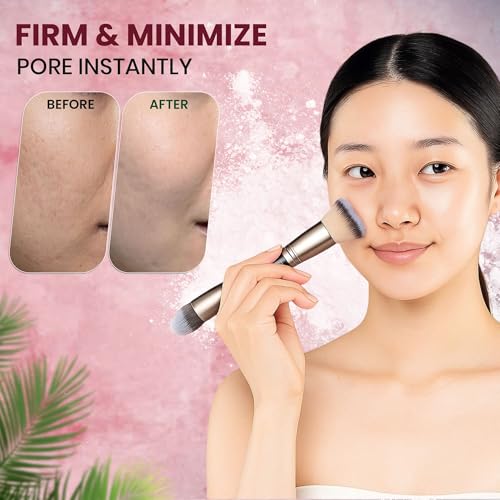 Club Suppin Translucent Pressed Powder Foundation & Overnight Skincare, Makeup Setting Powder & Face Finish POWDER with Shea Butter, Amino Acids& Aloe Extract by Japanese Skincare PINK PLUSH, 2EA
