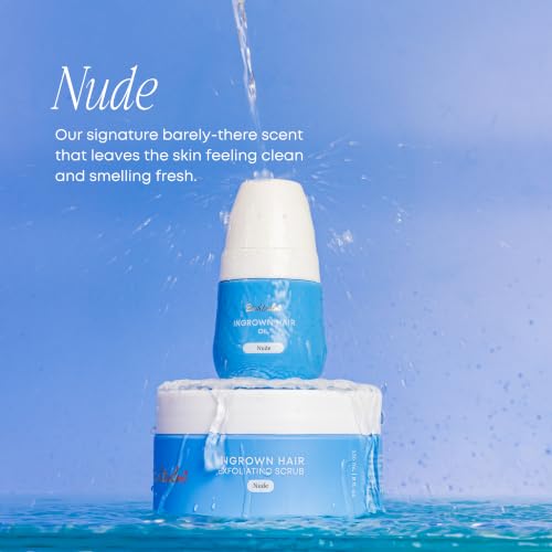 Bushbalm Nude Ingrown Hair Exfoliating Body Scrub 8oz - Hydrating Sugar Scrub for Sensitive Skin