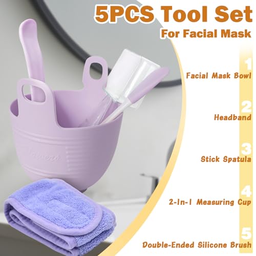 Jelly Mask Set, Hyalorunic Acid Jelly Masks For Facials Professional,Vitamins C Jelly Face Mask, Facial Mask Mixing Bowl Set, Headband, Birthday Gifts Set for Women,Christmas Thanksgiving Gift Set.