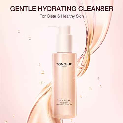 Donginbi Red Ginseng Moisture Cleansing Oil - New Years Gifts for Women, Mild, Non-Greasy, Hypoallergenic Korean Skin Care, Remove Thick Makeup, Face Cleanser with Natural Ingredients 6.7 floz / 200ml