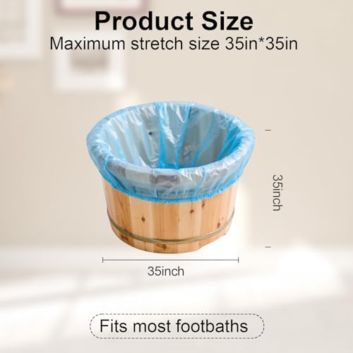 Disposable Pedicure Foot Bath Liners 25 pcs, Portable Spa & Foot Care Bags